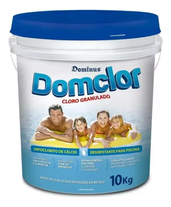 Kit Balde Cloro Para Piscina Concentrado 65% Domclor 10kg